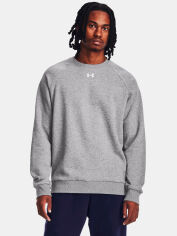 Акція на Світшот утеплений чоловічий Under Armour Ua Rival Fleece Crew 1379755-025 2XL Сірий від Rozetka
