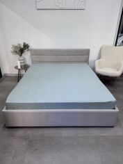 Акція на Простирадло на резинці Ecotton 90x200 Aqua Grey сатин від Rozetka