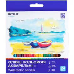Акція на Карандаши цветные акварельные 24 шт Classic Kite K-1050 від Podushka