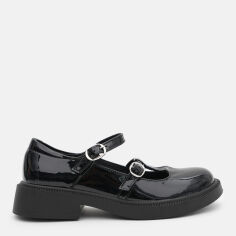 Акція на Жіночі туфлі Мері Джейн Ashoes Кільєн лак 38 24.5 см Чорні від Rozetka