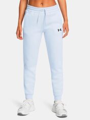 Акція на Спортивні штани утеплені жіночі Under Armour Ua Armour Fleece Jogger 1386510-464 S Сині від Rozetka