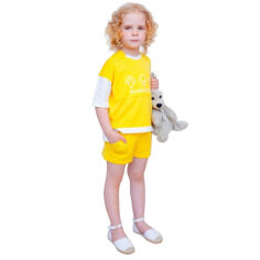 Акція на Костюм для девочки Sunny Day Art Knit желтый 116 від Podushka