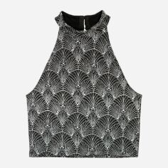 Акція на Топ жіночий H&M 0601638 S Чорно-білий від Rozetka
