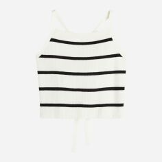 Акція на Топ жіночий H&M 11822467wer XS Чорний з білим від Rozetka
