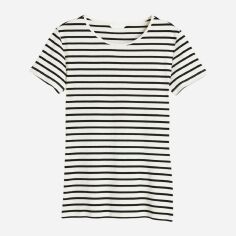 Акція на Футболка бавовняна довга жіноча H&M 11504707wer S Чорна з білим від Rozetka