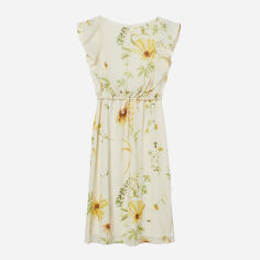 Акція на Сукня міді літня жіноча H&M 0975032_квіти XS Жовта від Rozetka