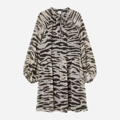 Акція на Сукня коротка літня жіноча H&M 9508733wer S Чорна з бежевим від Rozetka