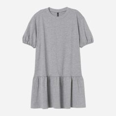 Акція на Сукня-футболка коротка літня жіноча H&M 9107012ral S Сіра від Rozetka