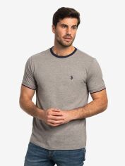 Акція на Футболка бавовняна чоловіча U.S. Polo Assn 11D225-2X00A(HEATHER GRAY) L Сіра від Rozetka