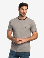 Акція на Футболка бавовняна чоловіча U.S. Polo Assn 11D225-2X00A(HEATHER GRAY) XL Сіра від Rozetka