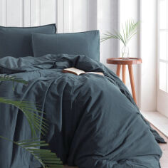 Акція на Комплект постельного белья SoundSleep Stonewash Adriatic Light Green светло-зеленый Полуторный комплект від Podushka