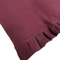 Акція на Раннер с рюшами Muslin Burgundy SoundSleep Бургунди 40х180 см від Podushka