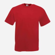 Акція на Футболка бавовняна довга чоловіча Fruit of the loom Valueweight 0610360-BX L Цегляно-червона від Rozetka