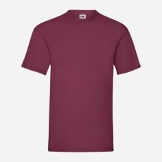 Акція на Футболка бавовняна довга чоловіча Fruit of the loom Valueweight 0610360-41 XL Бордова від Rozetka