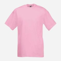 Акція на Футболка бавовняна довга чоловіча Fruit of the loom Valueweight 0610360-52 3XL Рожева від Rozetka