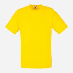 Акція на Футболка бавовняна довга чоловіча Fruit of the loom Valueweight 0610360-K2 2XL Жовта від Rozetka