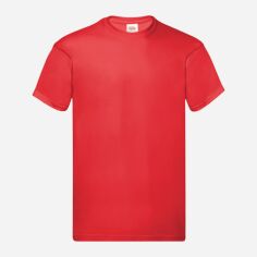 Акція на Футболка бавовняна довга чоловіча Fruit of the loom Original 0610820-40 2XL Червона від Rozetka
