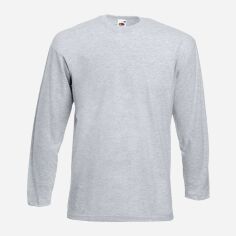 Акція на Лонгслів чоловічий Fruit of the Loom Valueweight 0610380-94 S Сірий меланж від Rozetka