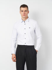 Акція на Сорочка бавовняна чоловіча Armani Exchange 11362.2 2XL Біла від Rozetka
