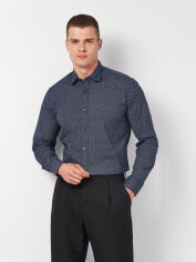 Акція на Сорочка бавовняна чоловіча Tommy Hilfiger 11358.1 XL Темно-синя від Rozetka
