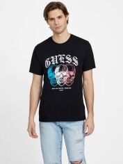 Акція на Футболка бавовняна довга чоловіча Guess 993485712 S Чорна від Rozetka