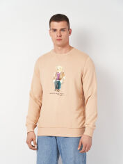 Акція на Світшот чоловічий Polo Ralph Lauren 11372.4 S Бежевий від Rozetka