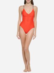 Акція на Суцільний купальник жіночий Calvin Klein Underwear 96326716 XL Червоний від Rozetka