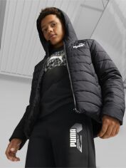 Акція на Підліткова демісезонна куртка для хлопчика Puma Ess Hooded Padded Jacket 67055901 134-140 см Чорна від Rozetka