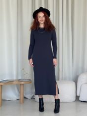 Акція на Плаття міді осіннє тепле жіноче Merlini Генуя 700001083 L-XL Сіре від Rozetka
