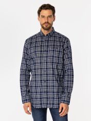 Акція на Сорочка бавовняна чоловіча Lee Cooper NewTenby 16Kz XL Темно-синя від Rozetka