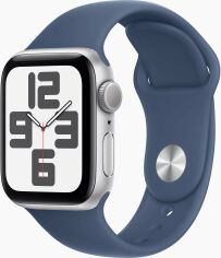 Акція на Apple Watch Se 2 2024 40mm Gps Silver Aluminum Case with Denim Sport Band - S/M (MXEC3QH/A) Ua від Stylus