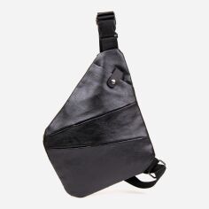 Акція на Чоловіча сумка-слінг Vintage Чорна (leather-20565) від Rozetka