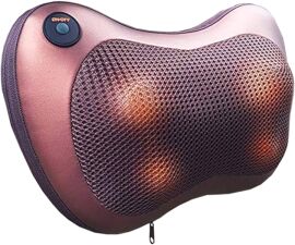 Акція на Подушка масажер на підголовник UFT Car Pillow 2 прикурювач 220 В Brown від Rozetka