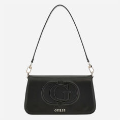 Акція на Сумка багет сідло жіноча зі штучної шкіри маленька Guess HWEVG9-51320-BLA BLACK від Rozetka