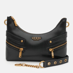 Акція на Сумка багет сідло жіноча Guess HWVB93-45180-BLA Чорна від Rozetka