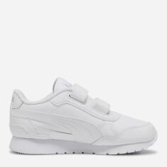 Акція на Дитячі шкіряні кросівки для дівчинки Puma St Runner V4 L V Ps 39973702 33 White-Cool Light Gray від Rozetka