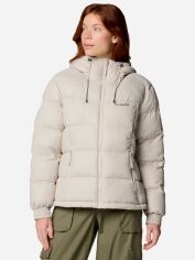 Акція на Куртка демісезонна коротка з капюшоном жіноча Columbia Omni-Heat Pike Lake II Insulated Jacket 2051371-279 M Бежева від Rozetka