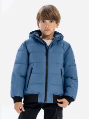 Акція на Підліткова демісезонна стьобана куртка для хлопчика Minoti 19coat74 41105TEN 146-152 см Блакитна від Rozetka