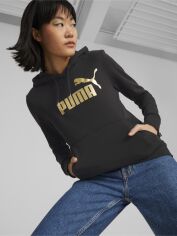 Акція на Худі жіноче Puma ESS+ Metallic Logo Hoodie 84909601 M Чорне від Rozetka