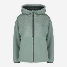 Акція на Толстовка на блискавці утеплена з капюшоном жіноча Northland Women's knitted jacket 130509-UA 42-44 Зелена з сірим від Rozetka