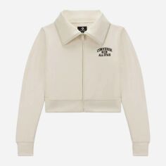 Акція на Толстовка на блискавці без капюшона жіноча Converse 10026778-286 M Бежева від Rozetka