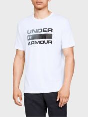 Акція на Футболка довга чоловіча Under Armour Ua Team Issue Wordmark Ss 1329582-100 M Біла з принтом від Rozetka