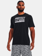 Акція на Футболка довга чоловіча Under Armour Ua Protect This House Ss 1379022-001 S Чорна від Rozetka