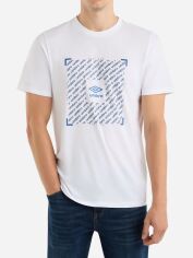 Акція на Футболка бавовняна довга чоловіча Umbro Ftbl Box Graphic Tee 66554U-13V 2XL Біла від Rozetka