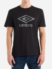 Акція на Футболка бавовняна довга чоловіча Umbro Large Logo Tee 66413U-78F 2XL Чорна від Rozetka