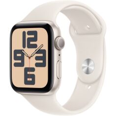 Акція на Смарт-часы Apple Watch SE GPS 40mm Starlight Aluminium Case with Starlight Sport Band - S/M (2024) від MOYO