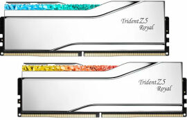 Акція на G.Skill 32 Gb (2x16GB) DDR5 6400 MHz Trident Z5 Royal Silver (F5-6400J3239G16GX2-TR5S) від Stylus