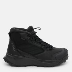 Акція на Жіночі зимові черевики для туризму низькі Adidas Terrex Winter Boot Mid Leather ID2859 39.5 (6UK) 24.5 см Terrex Winter Boot Cblack/Cblack/Grefou від Rozetka