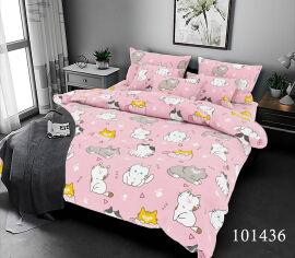 Акція на Подростковое постельное белье Муркотики pink 101436 бязь-люкс Selena Подростковый комплект від Podushka