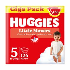 Акція на Підгузки Huggies Little Movers розмір 5 (11-25 кг), 126 шт від Eva